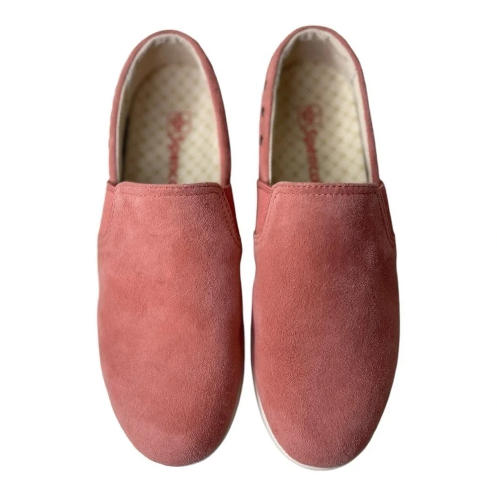 Spenco Women’s Santa Barbara Rivet Pink Leather Slip On Sneakers